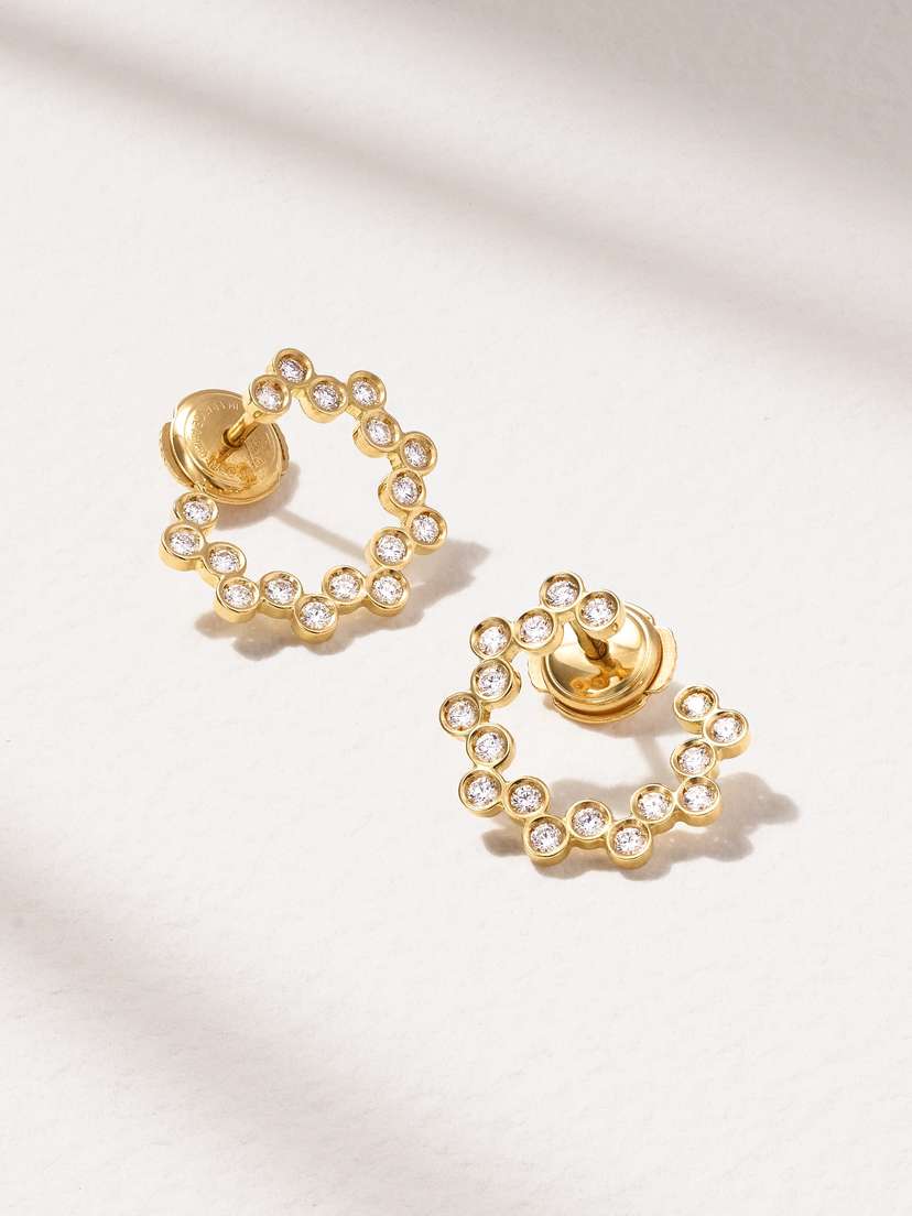 Viltier Clique 18-karat Gold Diamond Earrings