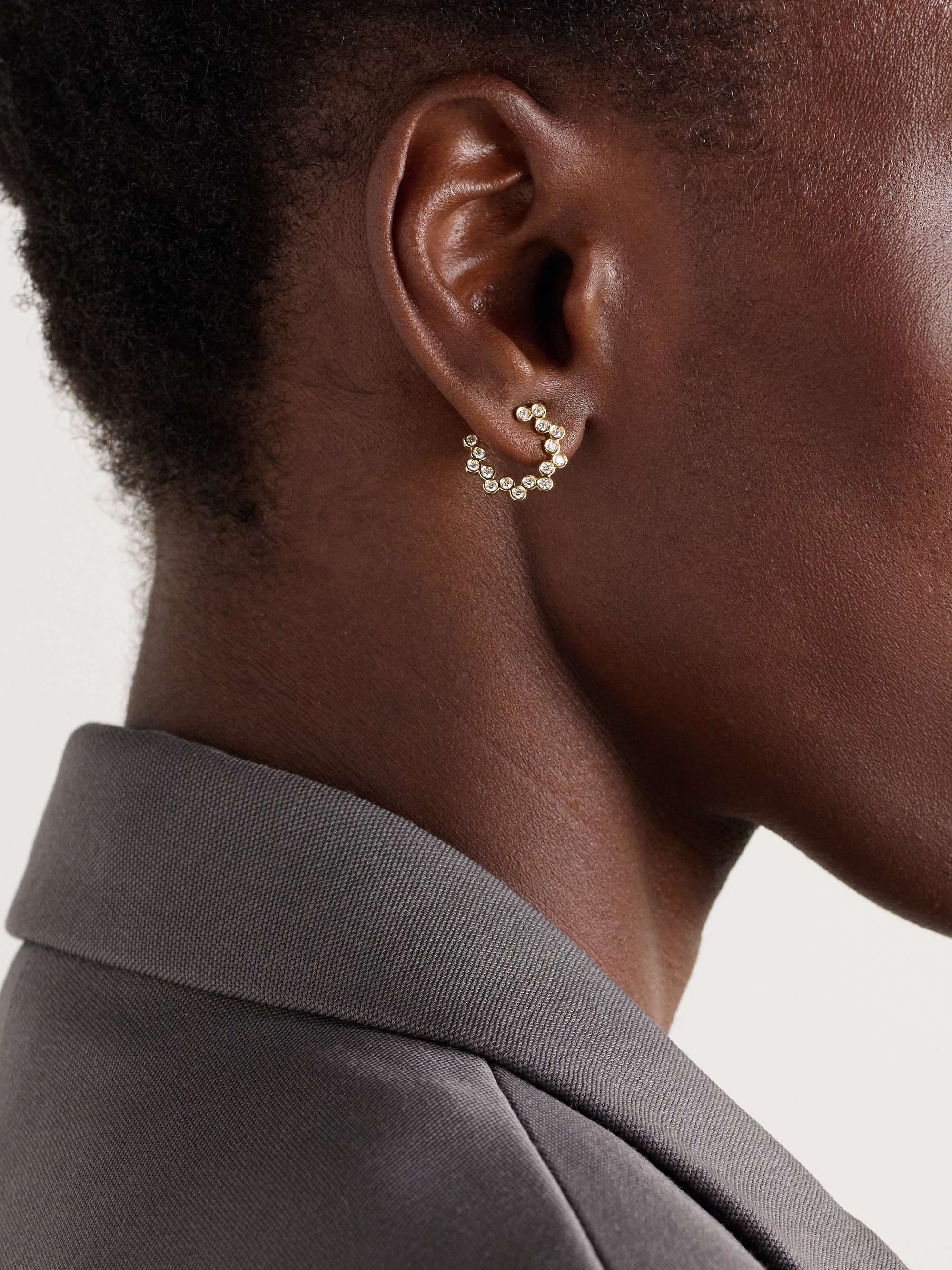 VILTIER Clique 18-karat gold diamond earrings