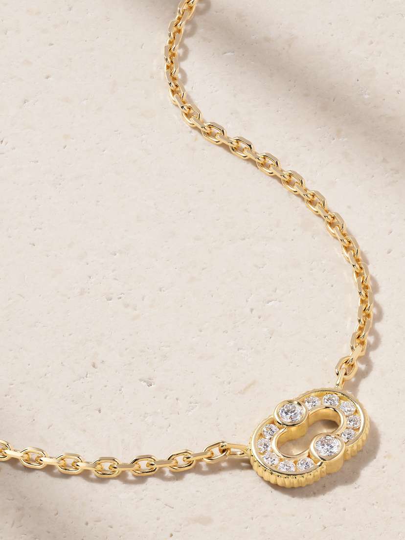 Viltier Magnetic 18-karat Gold Diamond Necklace