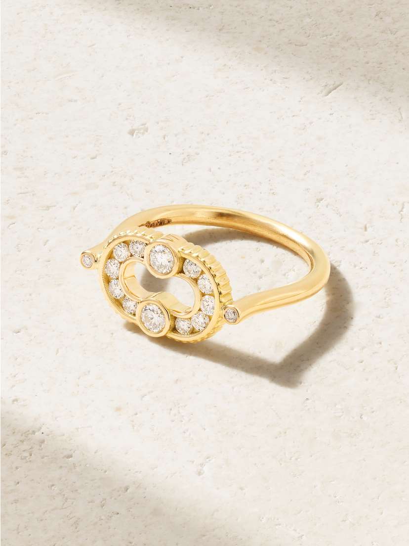 Viltier Magnetic 18-karat Gold Diamond Ring