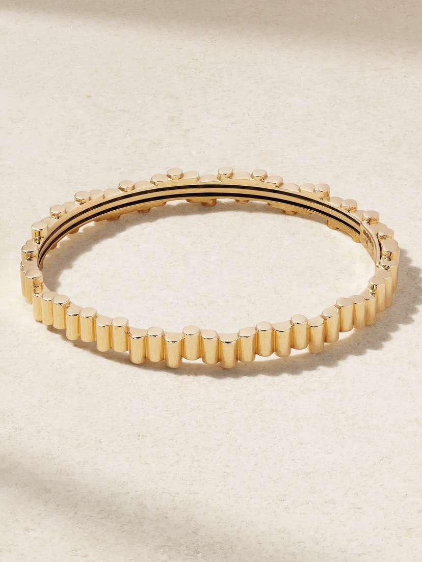 Viltier Edge 18-karat Gold Bangle