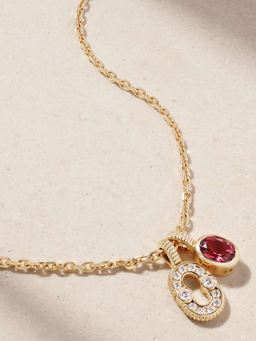 Viltier Magnetic Set 18-karat Gold, Tourmaline And Diamond Necklace