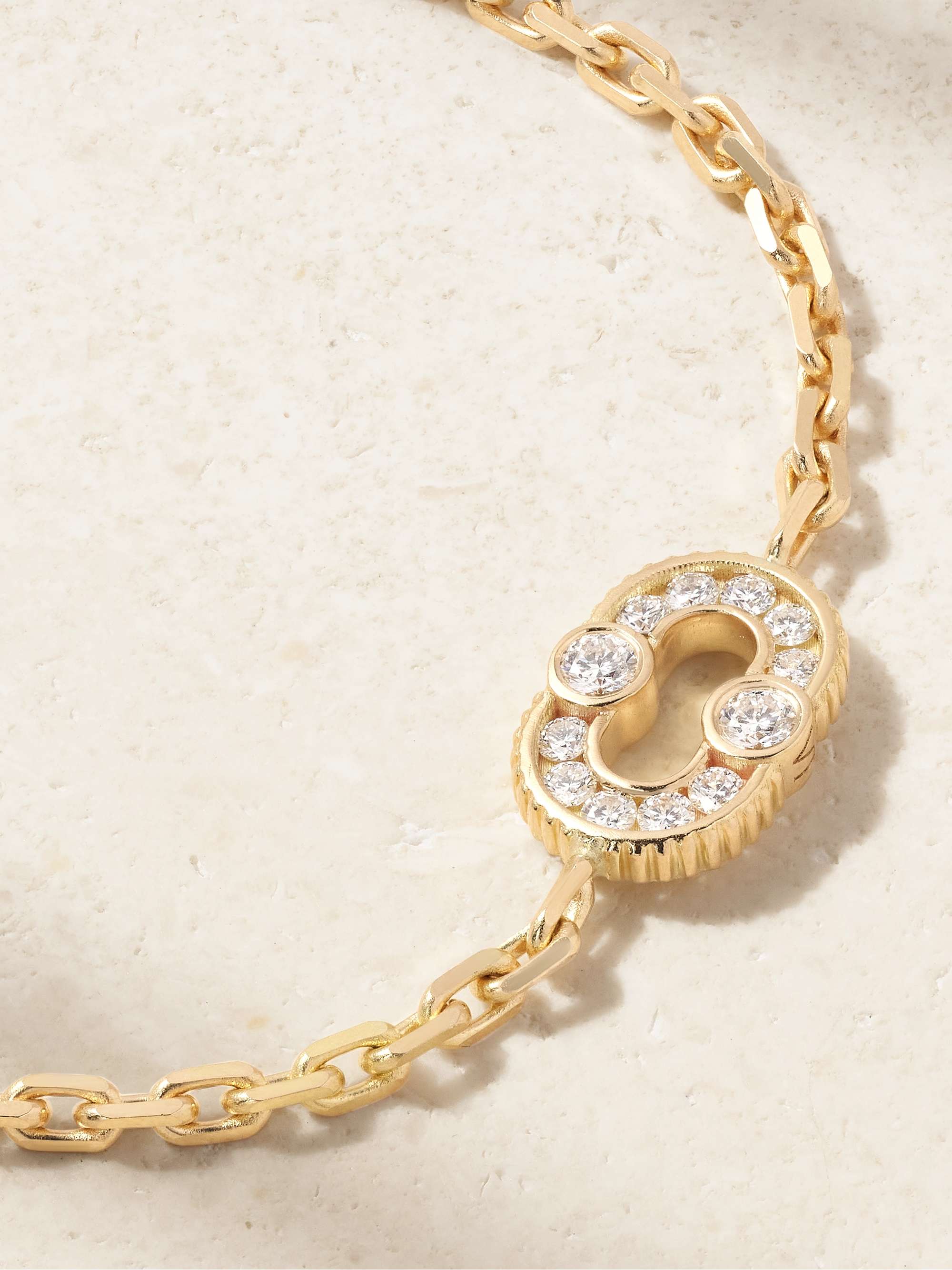 VILTIER + NET SUSTAIN Magnetic 18-karat gold diamond bracelet