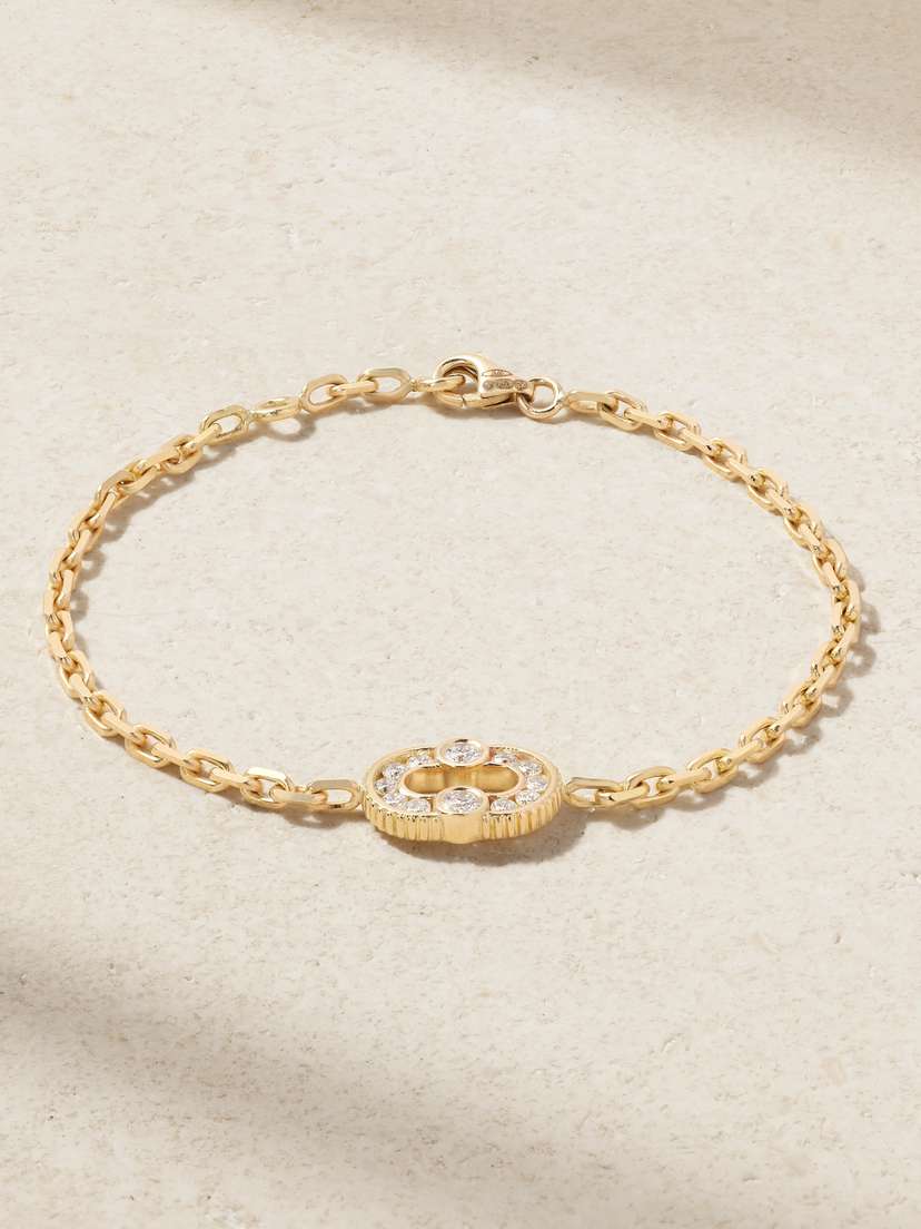 Viltier Magnetic 18-karat Gold Diamond Bracelet