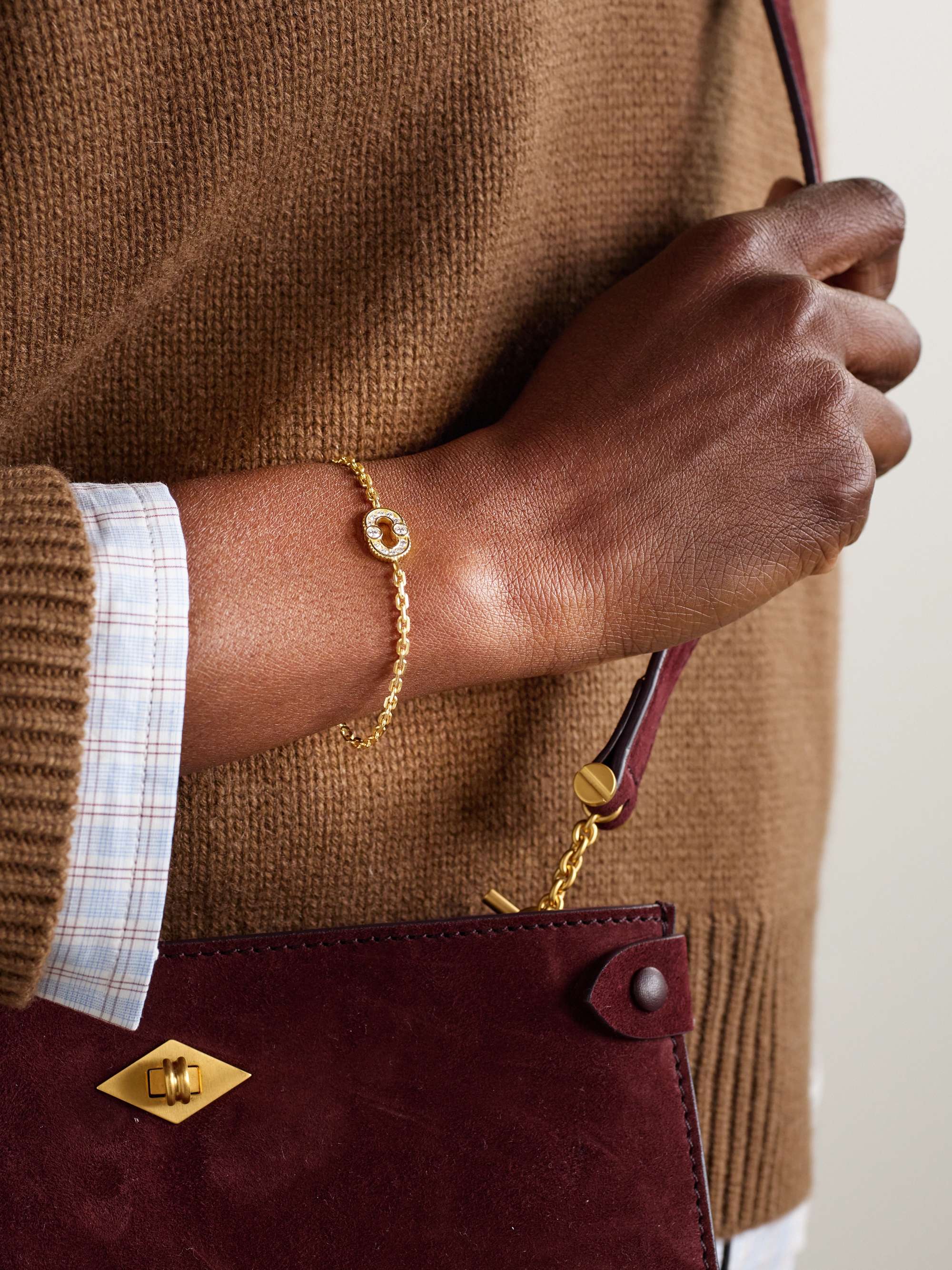 VILTIER + NET SUSTAIN Magnetic 18-karat gold diamond bracelet