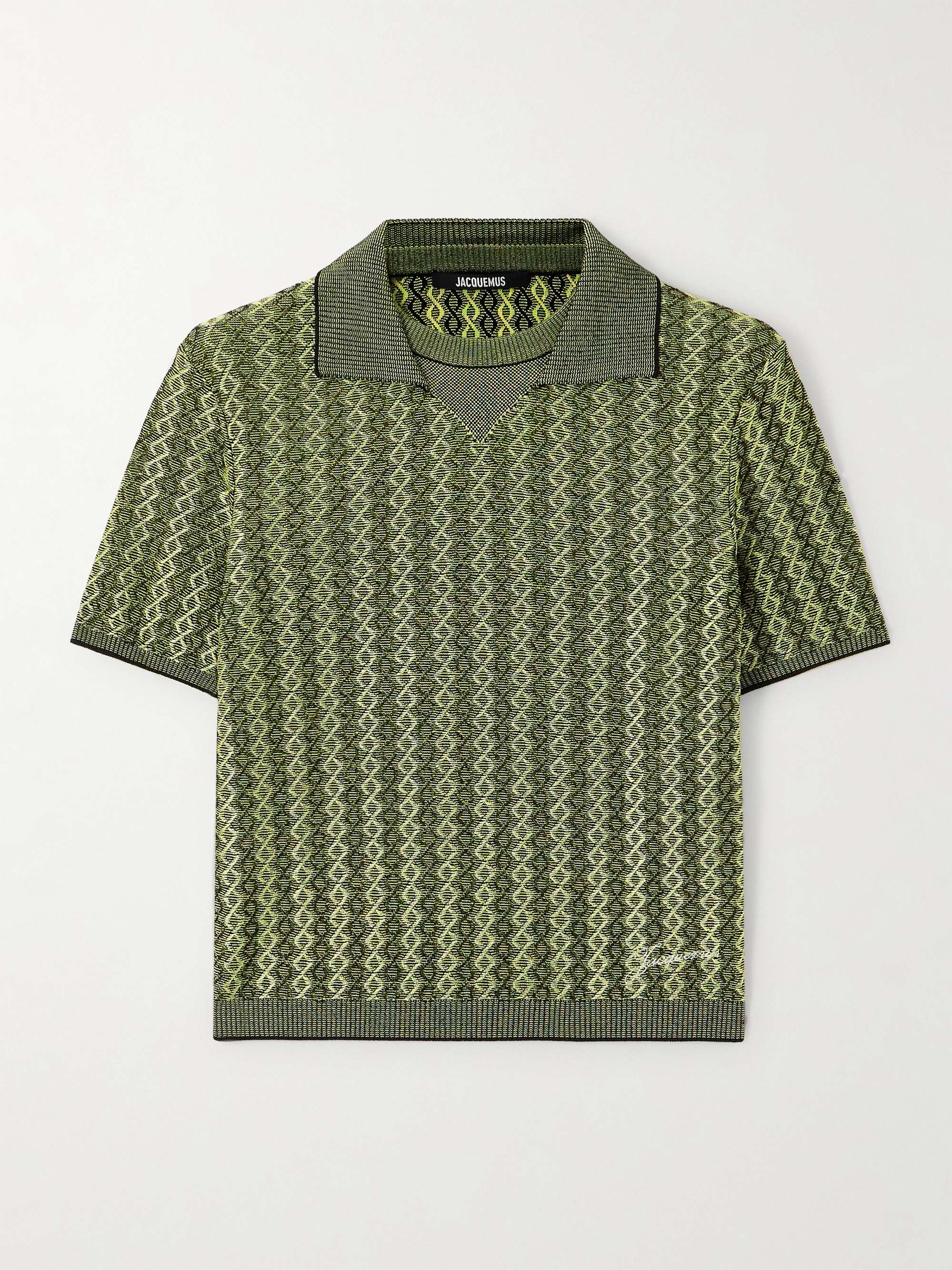 JACQUEMUS ジャカードニット ポロシャツ | NET-A-PORTER JACQUEMUS ジャカードニット ポロシャツ | NET-A-PORTER