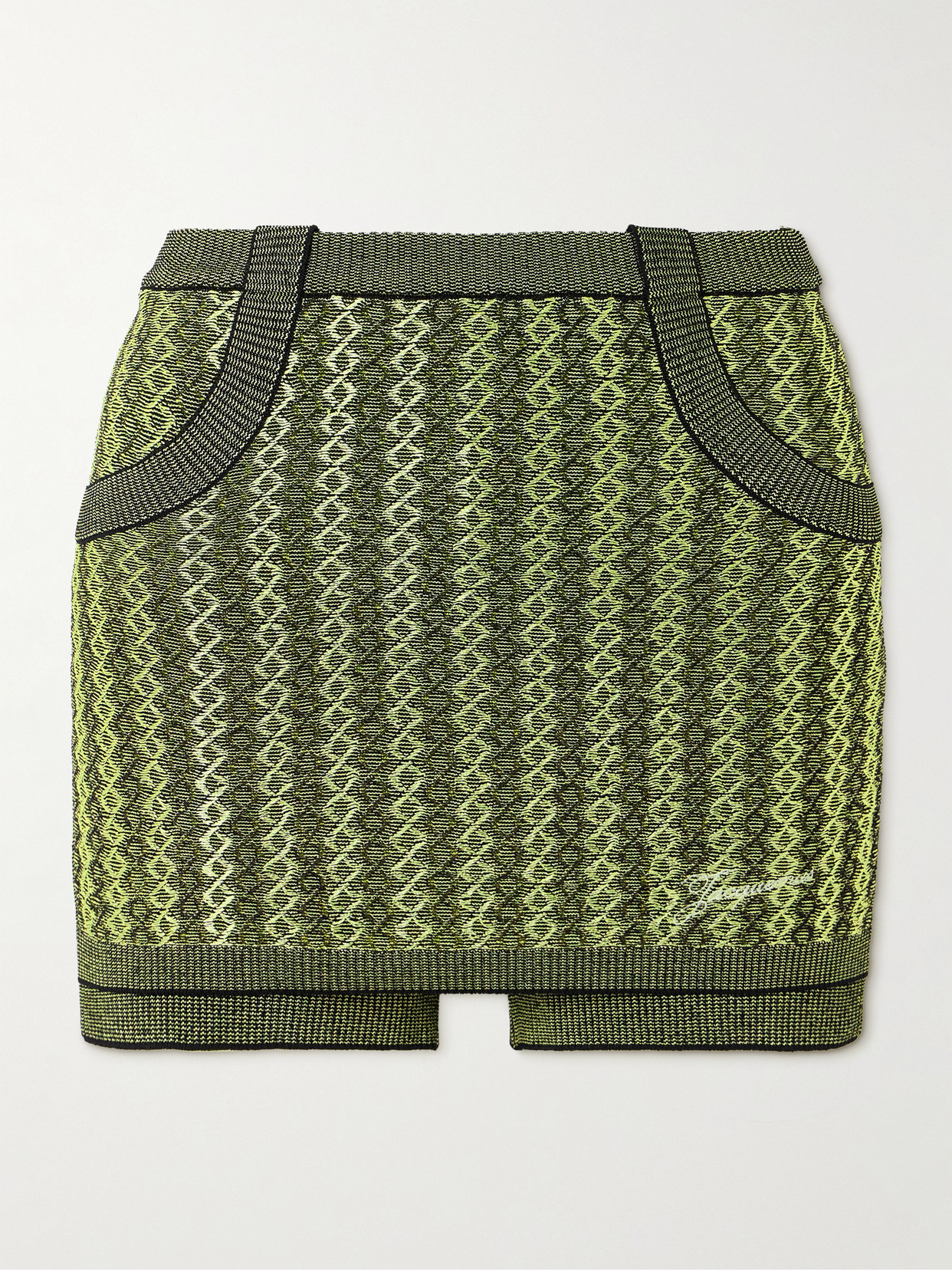 Jacquemus La Jupe Culotte Marino Jacquard-knit Shorts In Multi-black