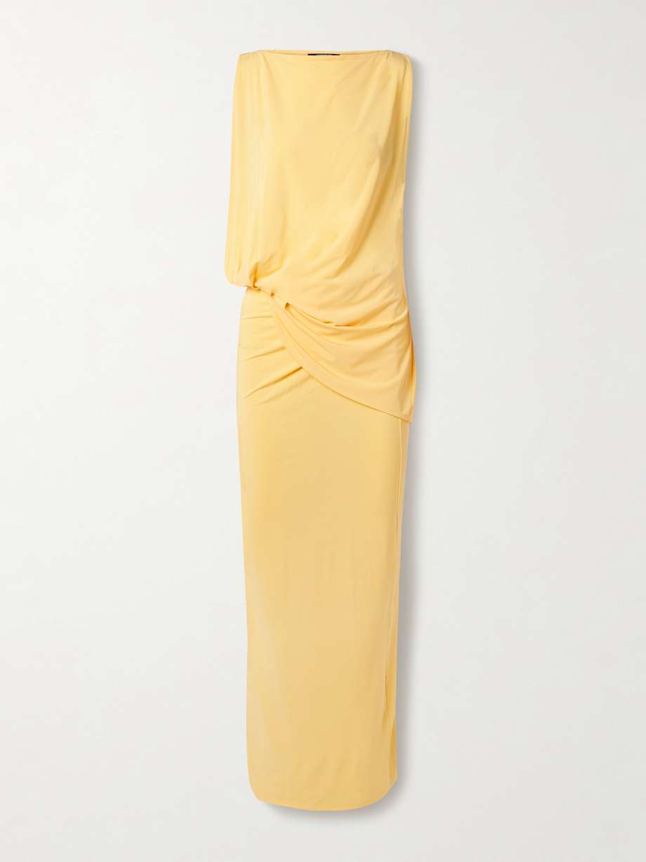 peplo stretch-jersey maxi dress