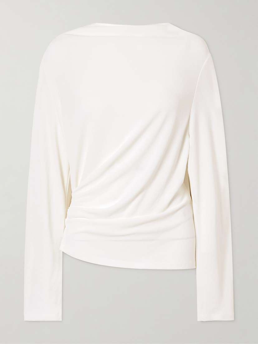 Jacquemus Croisière Open-back Draped Jersey Top