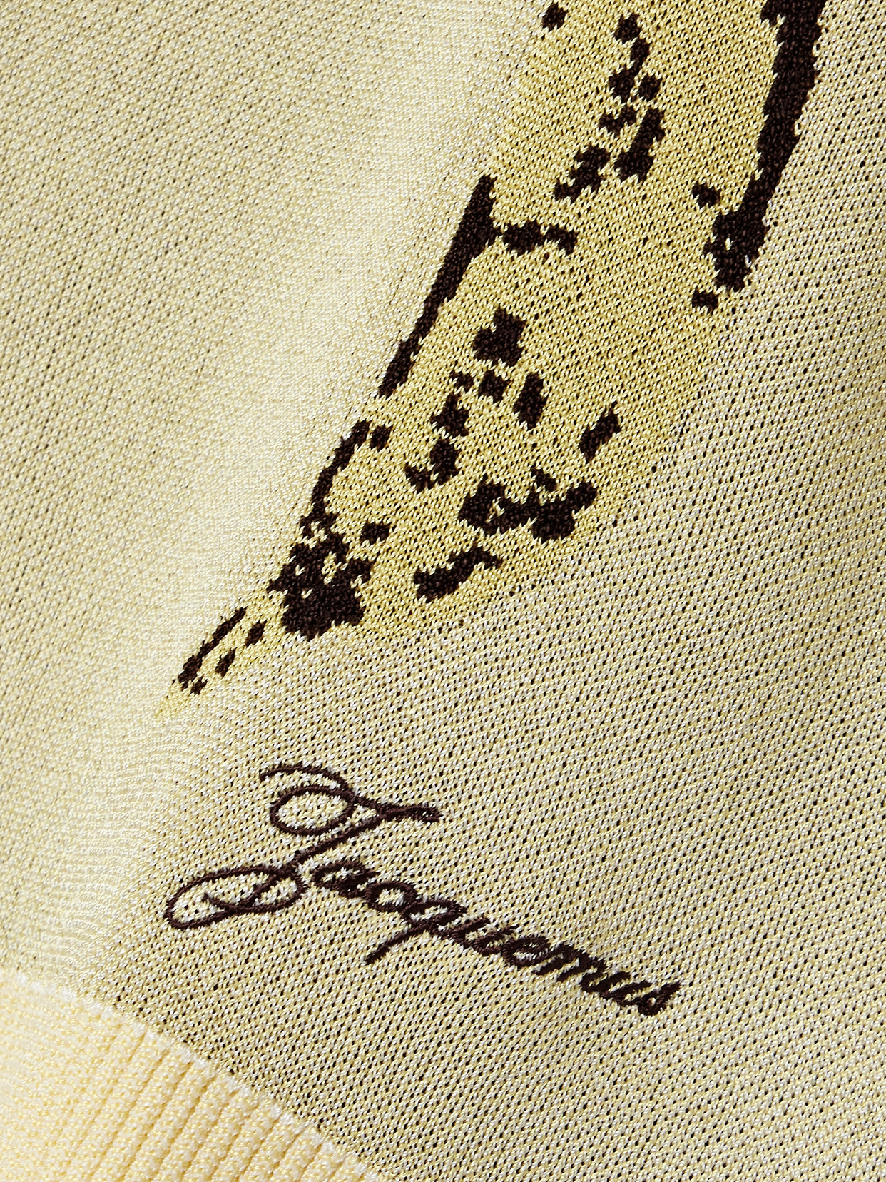 Jacquemus Le Marino V-neck Polo With Playful Banana Print In Yellow