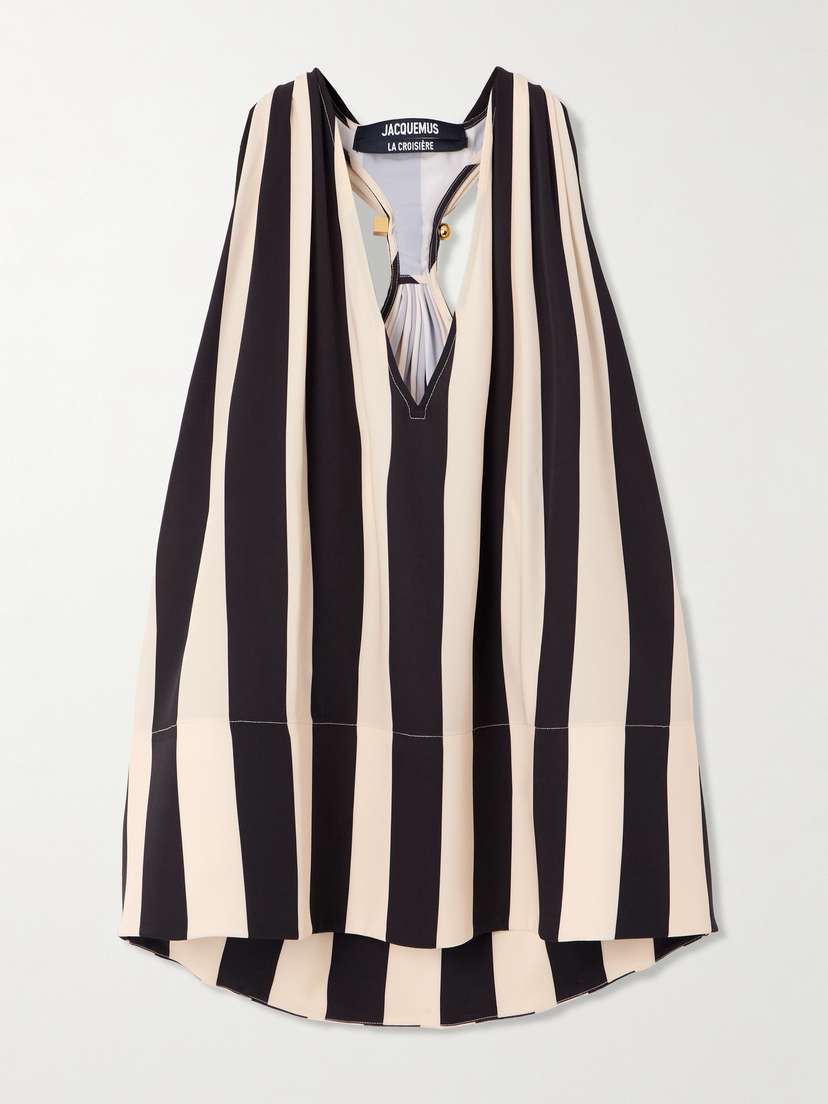 Jacquemus Norma Embellished Striped Twill Tank