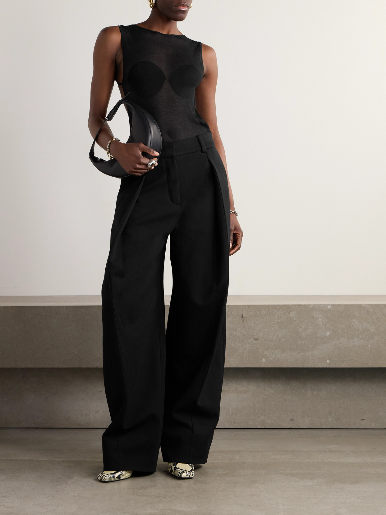 JACQUEMUS PLATANO OPEN-BACK KNITTED BODYSUIT