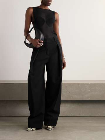 Trapèze asymmetric draped top in black - Jacquemus | Mytheresa