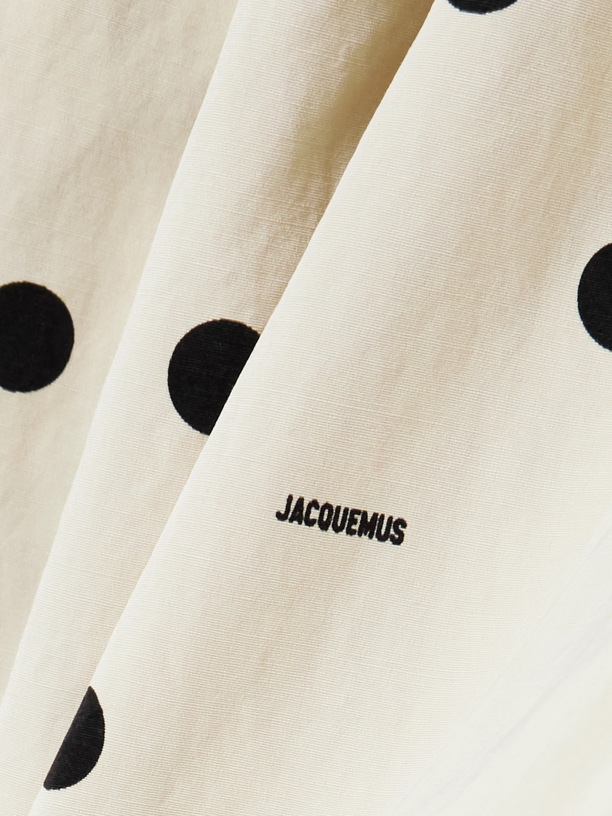 Jacquemus - The Melao strapless pleated polka-dot poplin jumpsuit