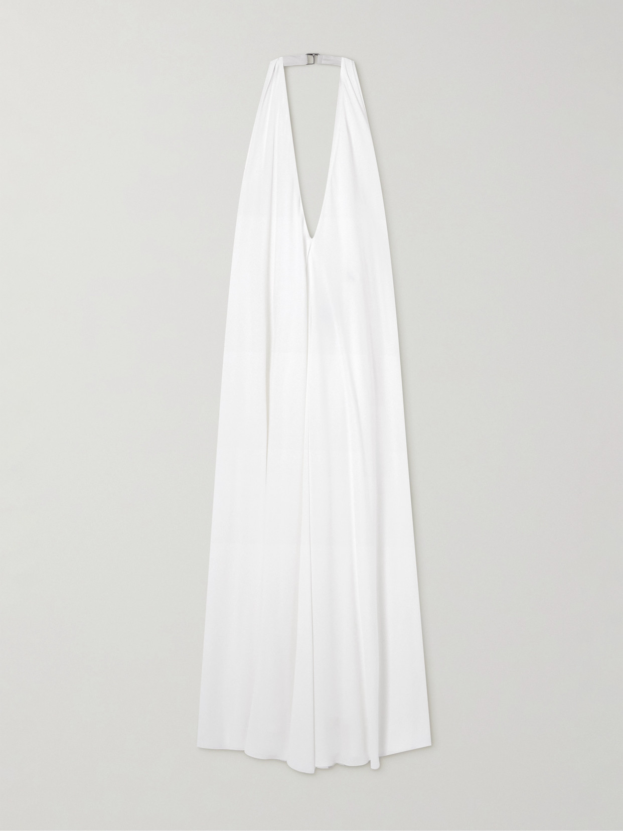 Jacquemus - Norma Open-back Gathered Crepe Maxi Dress - White