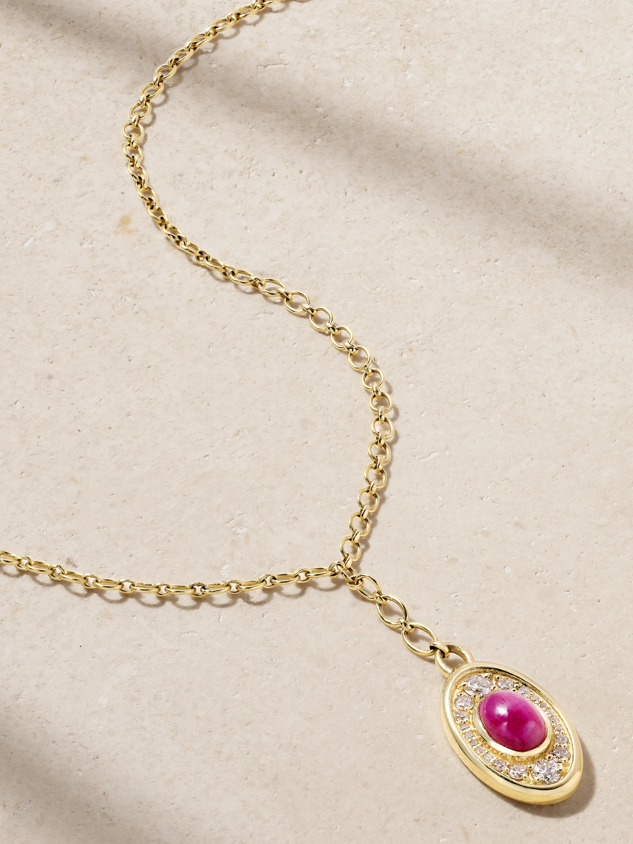 Amrapali London Navratna 18-karat Gold, Ruby And Diamond Necklace