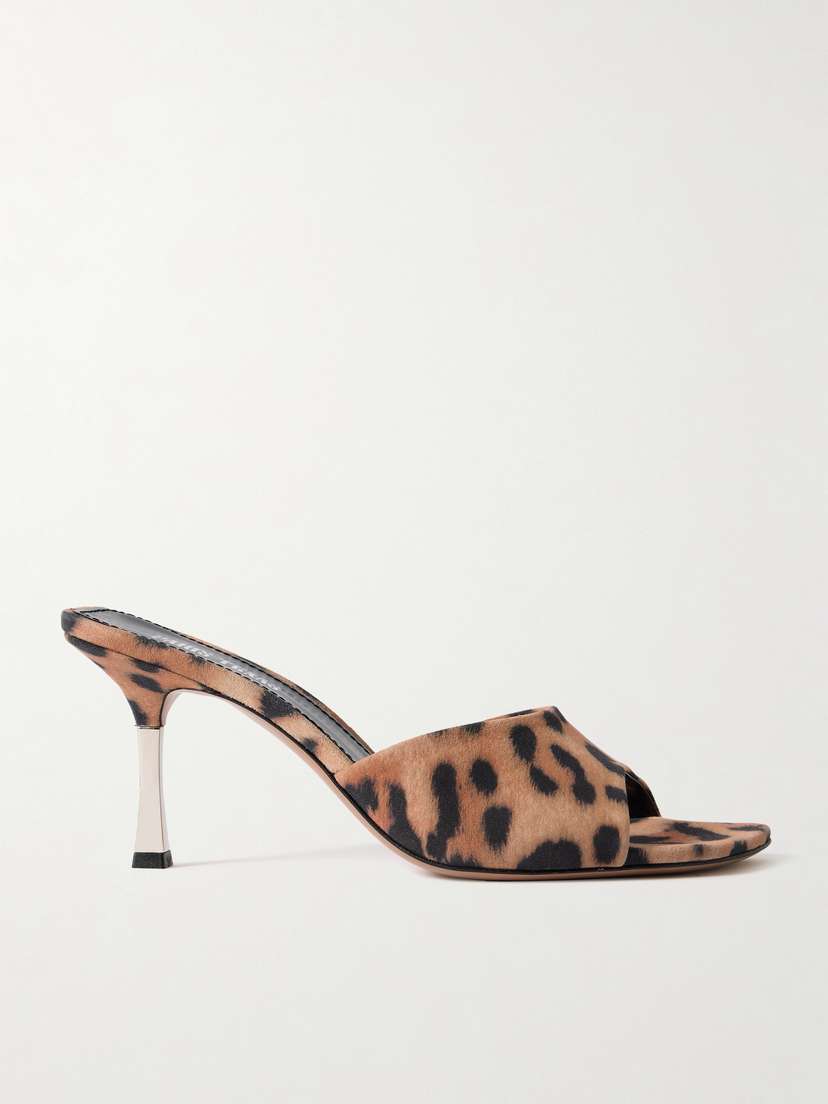 Paris Texas Lorena Leopard-print Suede Mules