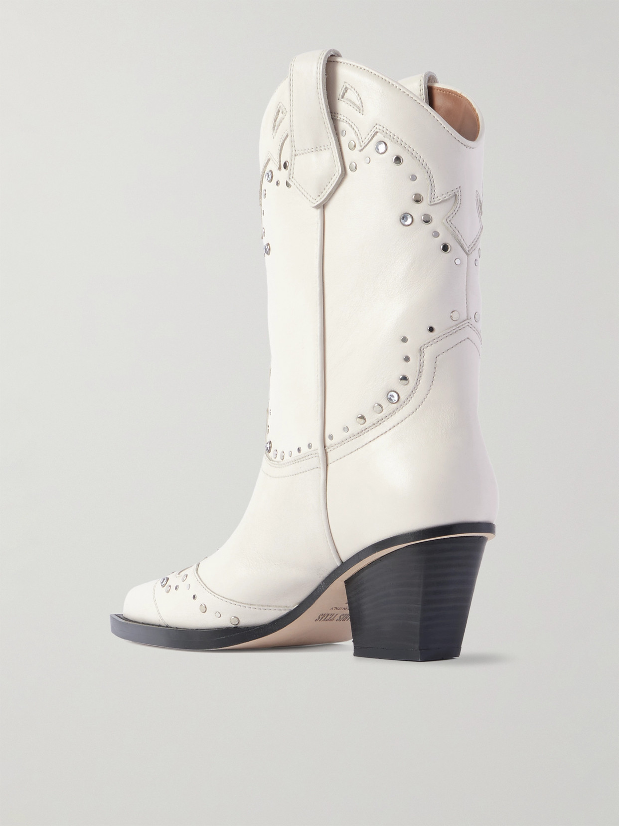 Paris Texas Janice Boot 60 Texan Boots In White Leather In Off-white