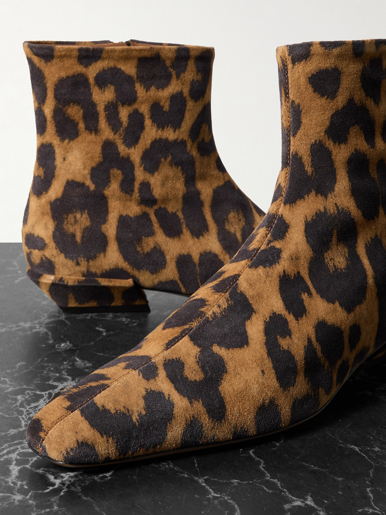 Shop Paris Texas Bettina Leopard-print Suede Ankle Boots In Animal Print