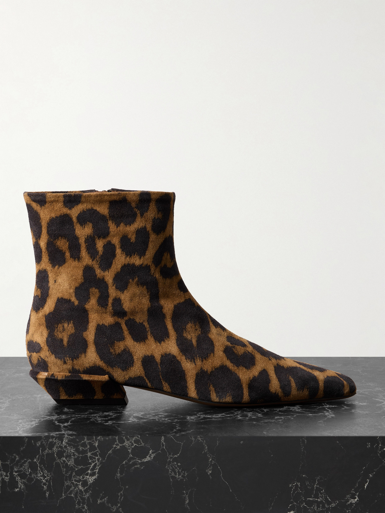 Shop Paris Texas Bettina Leopard-print Suede Ankle Boots In Animal Print