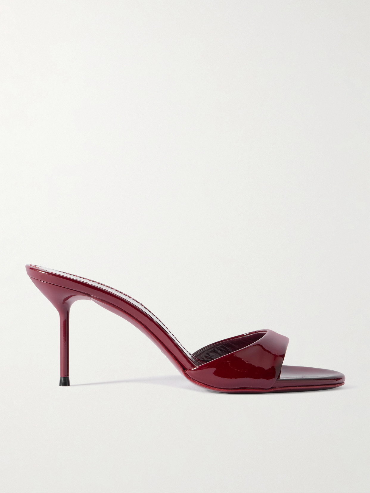 Paris Texas Lidia 70 Patent Leather Mules In Burgundy