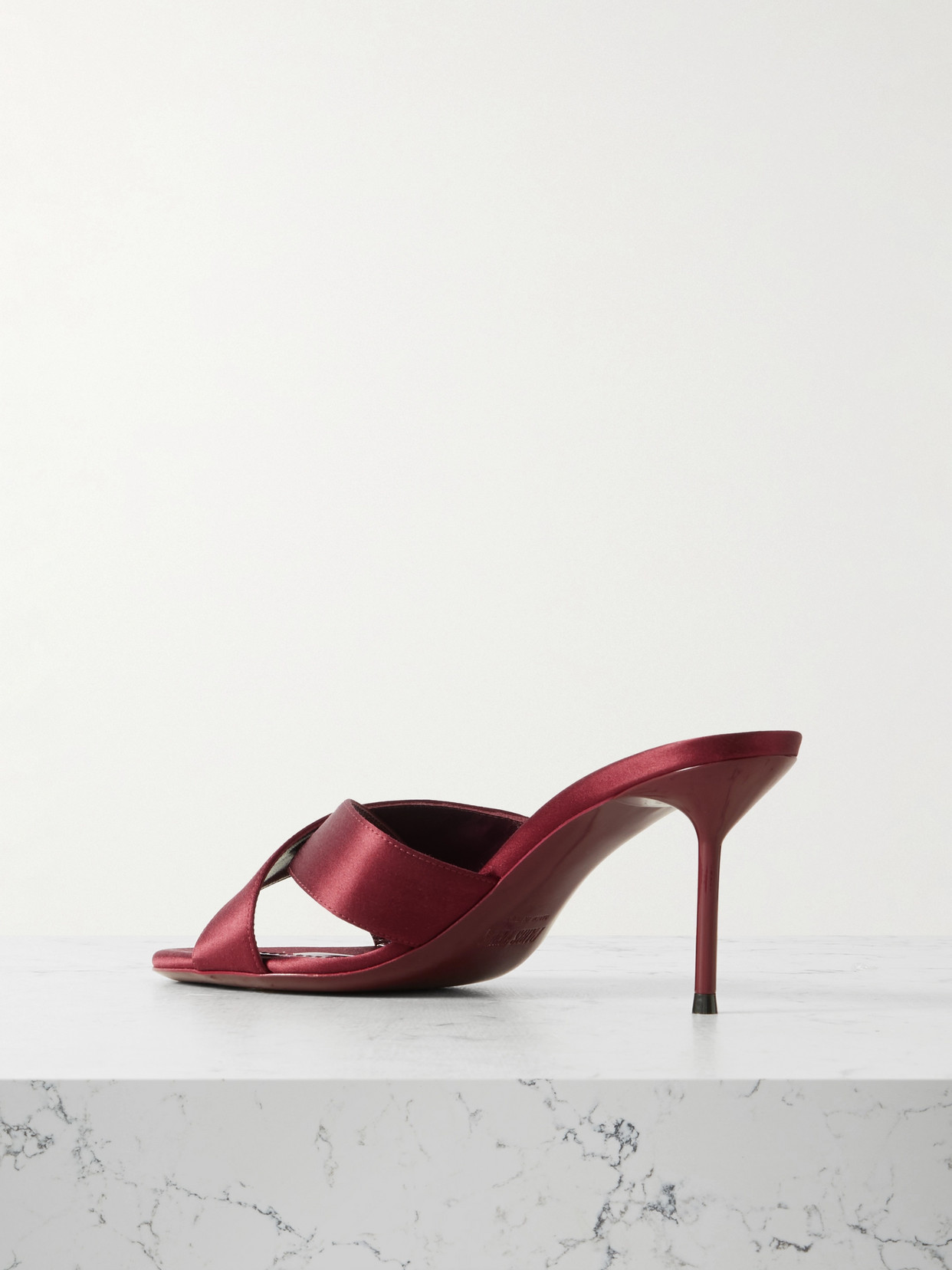 Paris Texas Lidia Satin Mules In Red
