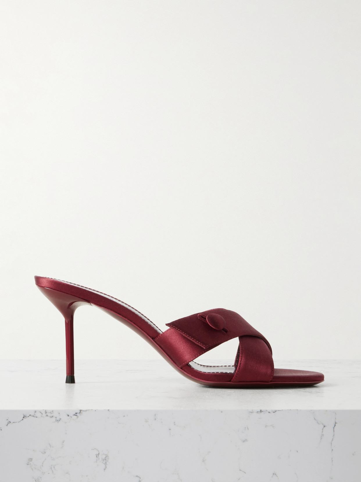 Paris Texas Lidia Satin Mules In Red