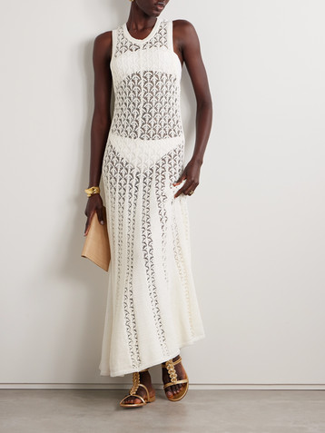 Zimmermann Wylie open-knit cotton maxi dress
