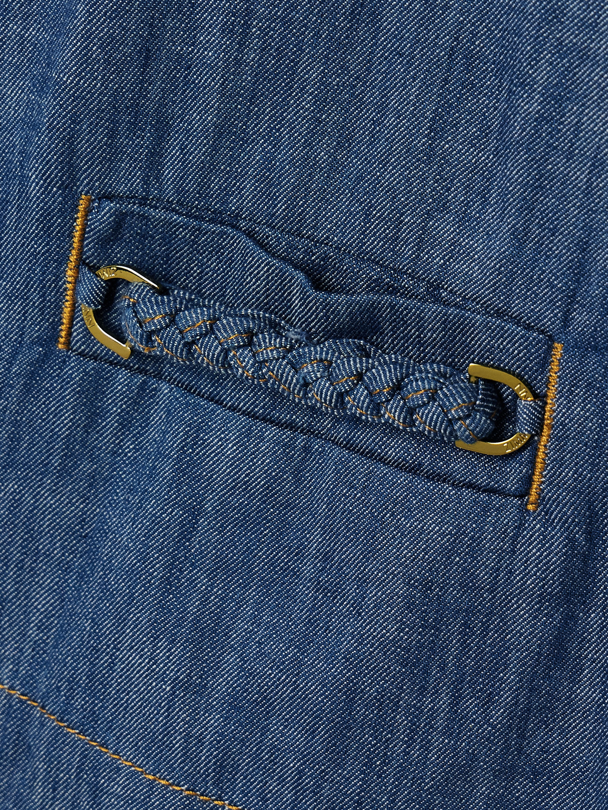 Shop Zimmermann Wylie Braided Denim Tunic In Blue