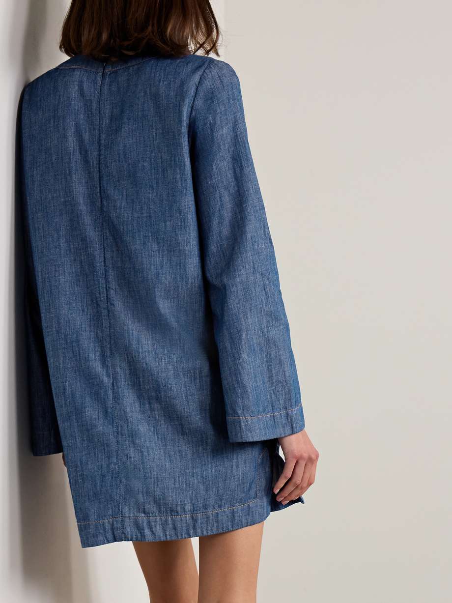 wylie braided denim mini dress
