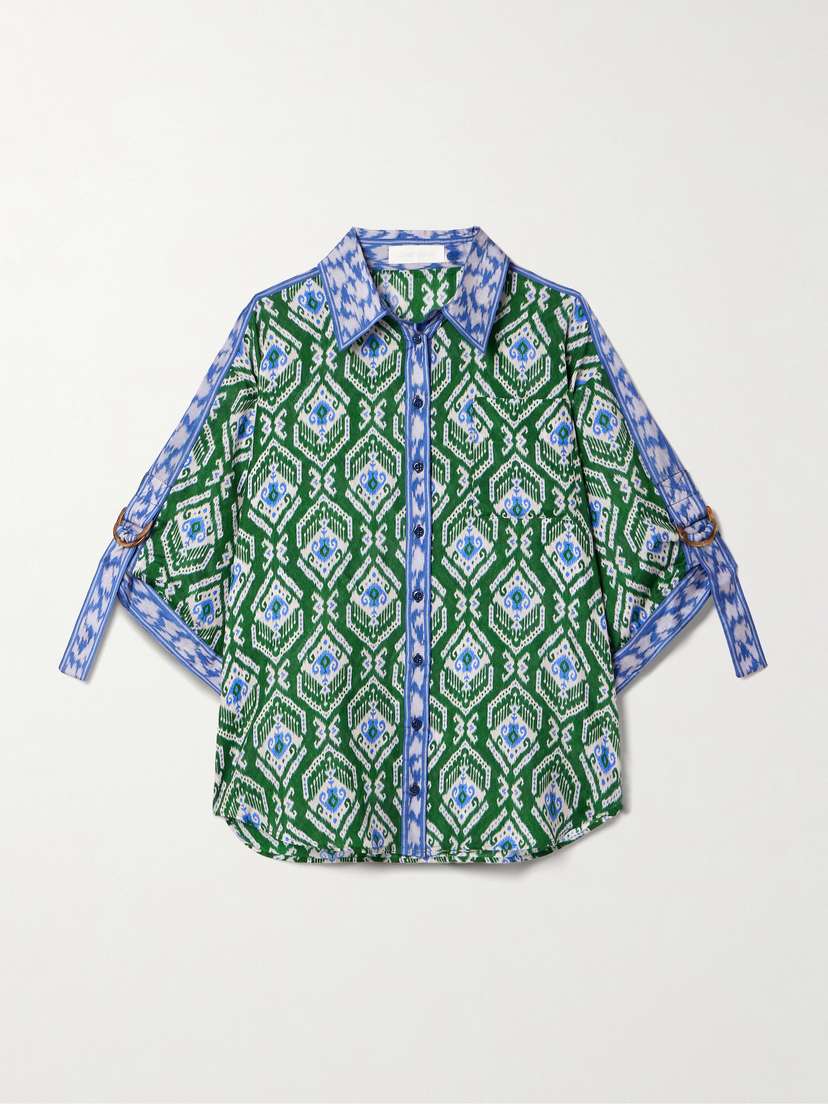 Zimmermann Wylie Printed Silk Shirt