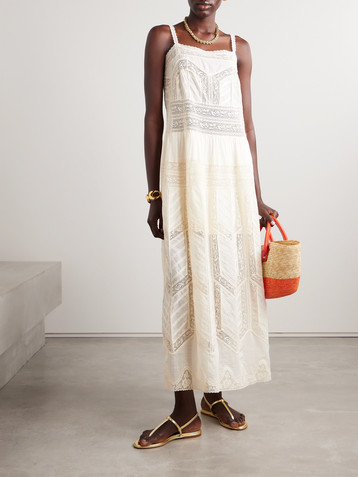Zimmermann Acacia lace-trimmed cotton-voile maxi dress
