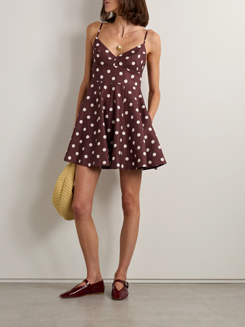Zimmermann Acacia polka-dot linen mini dress