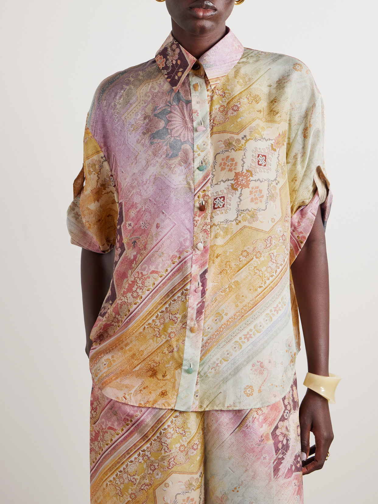 Zimmermann Tallow Shirt In Multicolour