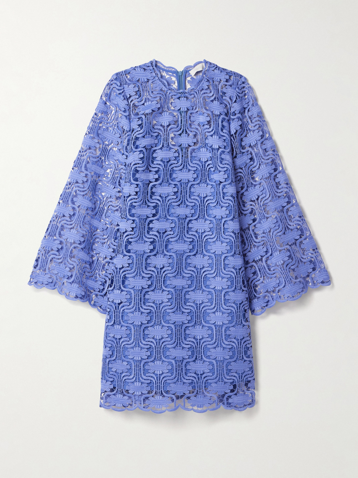 Zimmermann Maxine Guipure Lace Mini Dress In Blue