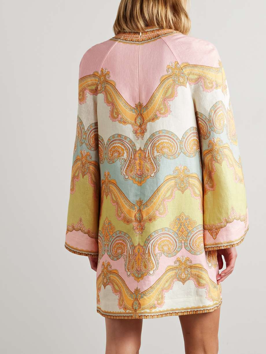maxine printed linen mini dress