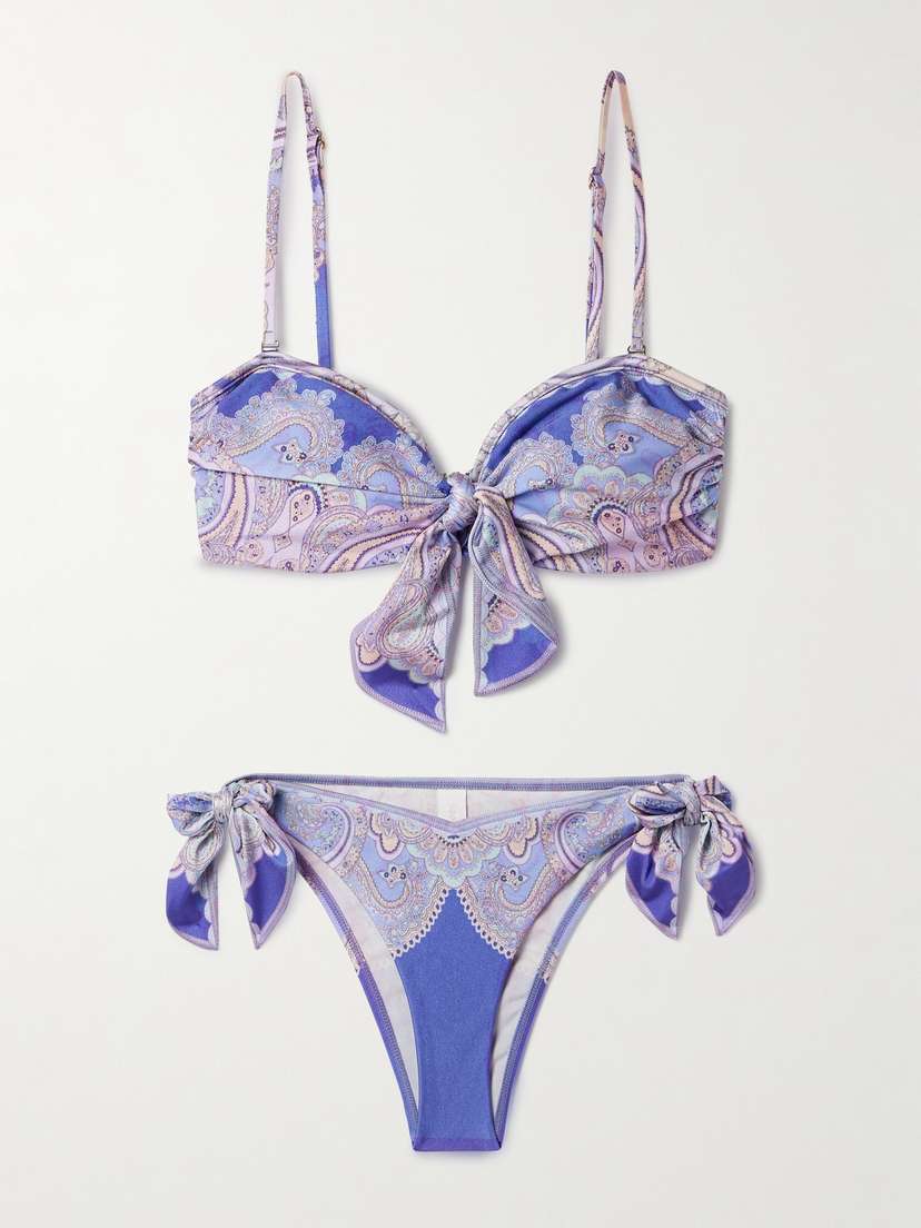 Zimmermann Maxine Convertible Paisley-print Bikini