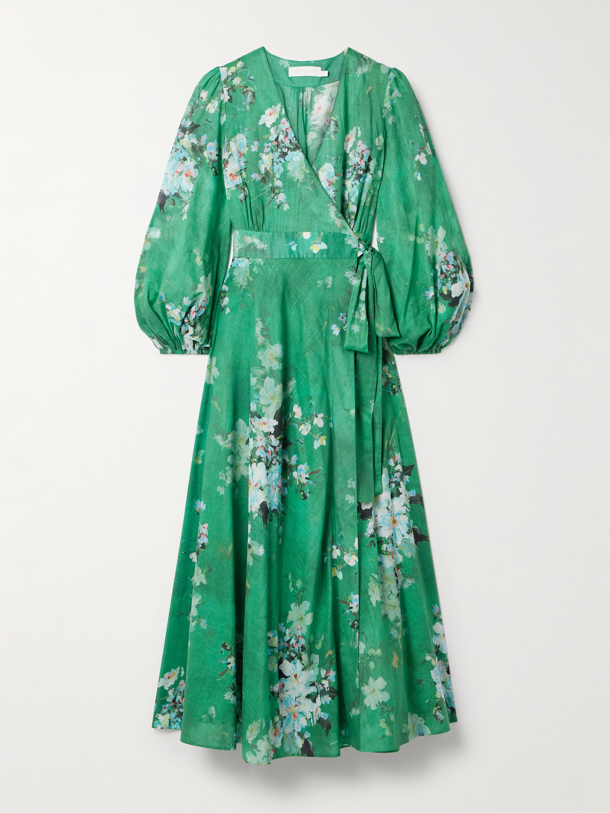 Zimmermann - Everley floral-print cotton-voile midi wrap dress | Plush Zimmermann - Everley floral-print cotton-voile midi wrap dress | Plush