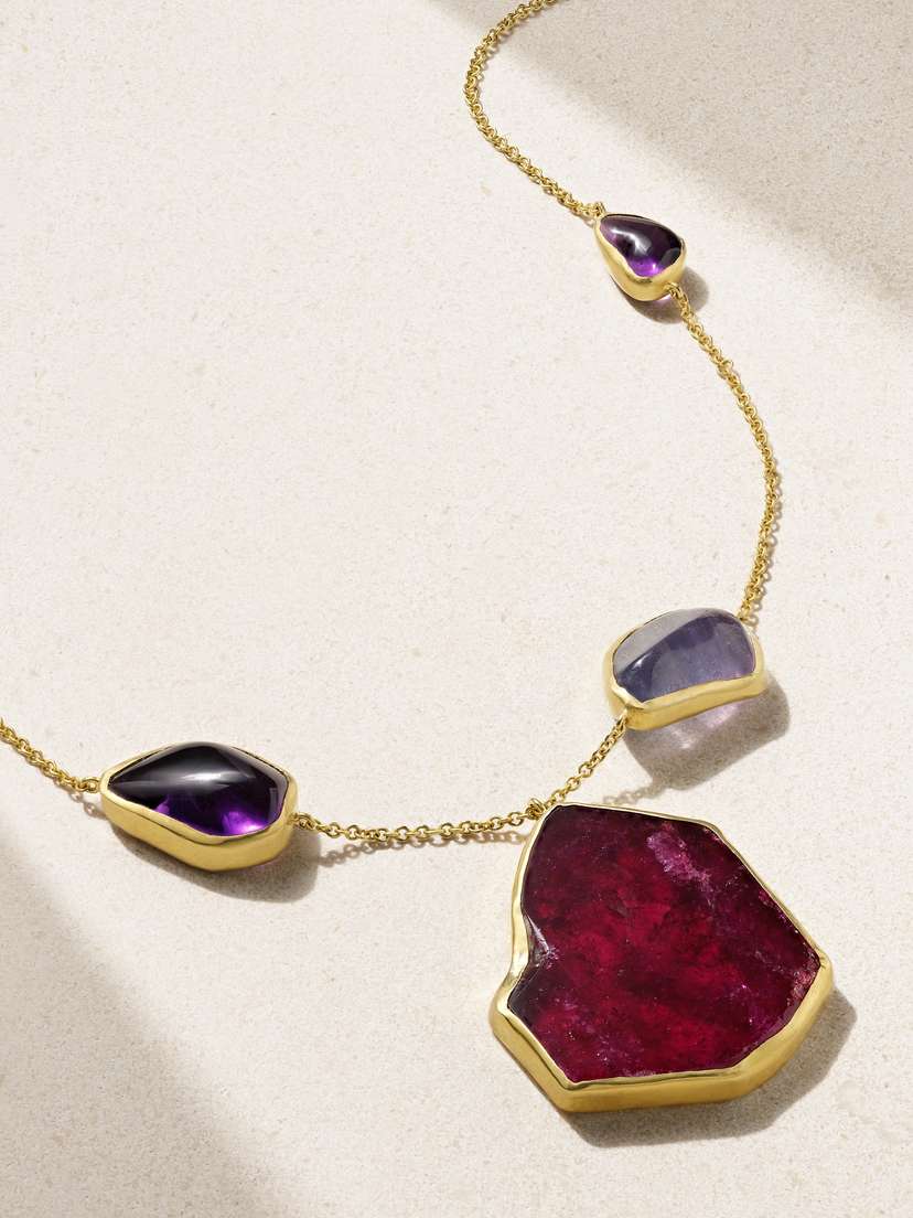 Pippa Small 18-karat Gold Multi-stone Necklace