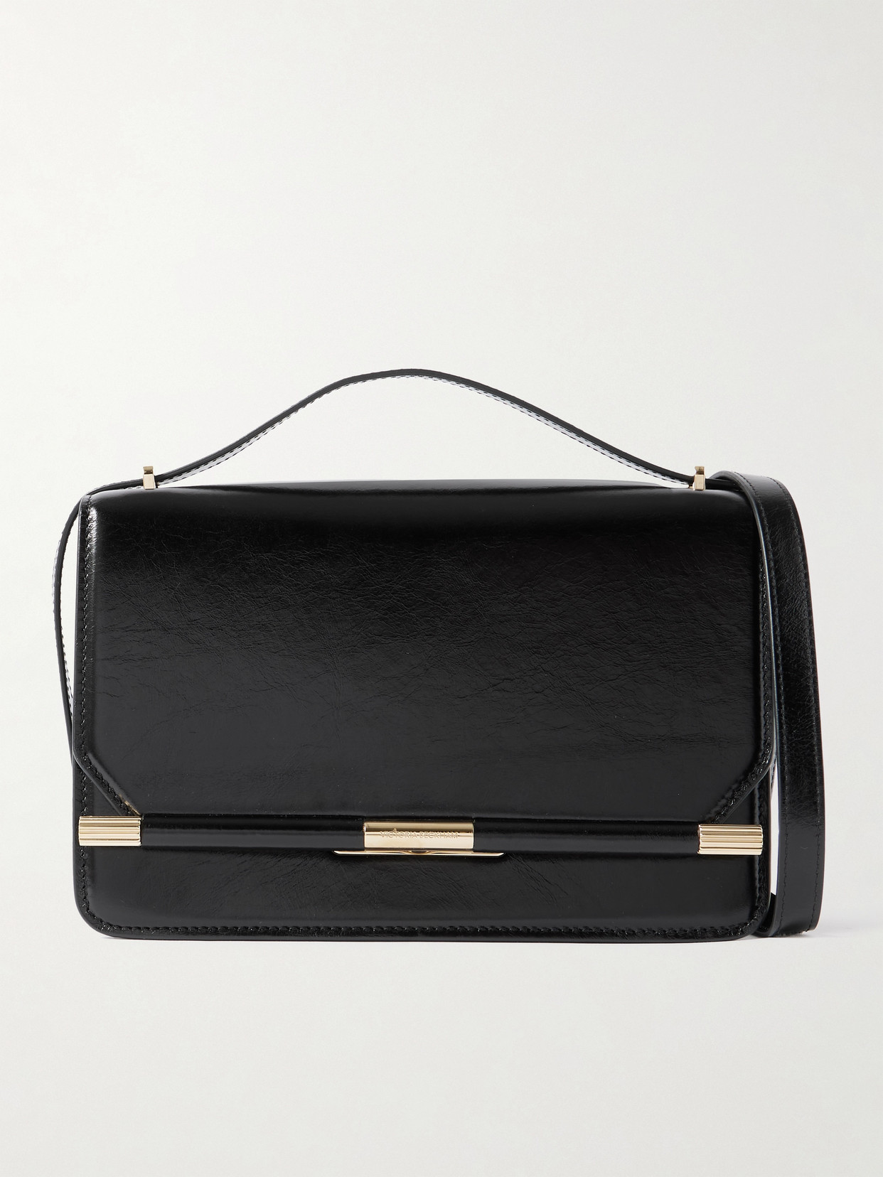 Victoria Beckham 202 Leather Crossbody Bag In Black