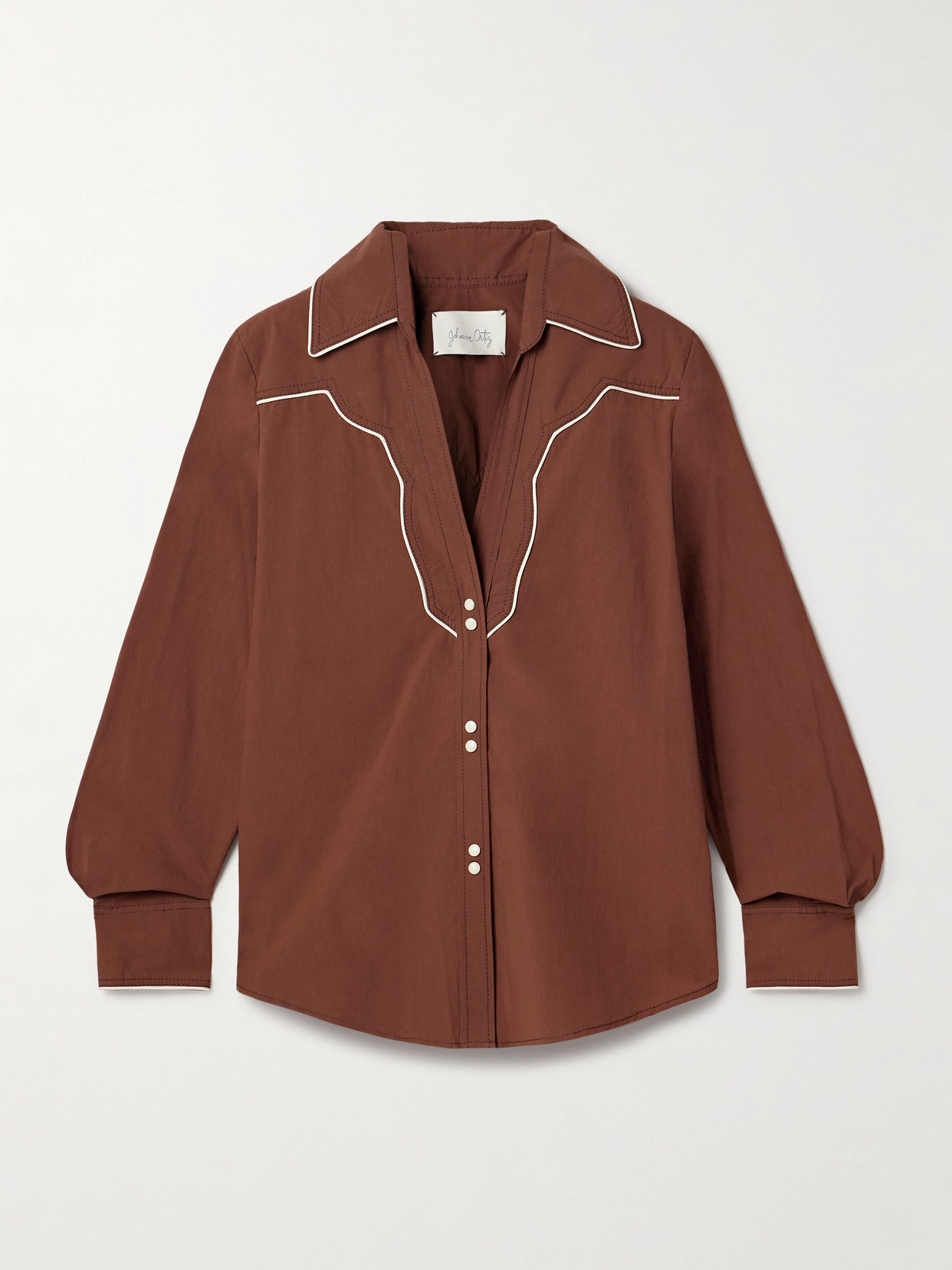 Johanna Ortiz - Hacia Puerto Cotton-poplin Shirt - Chocolate