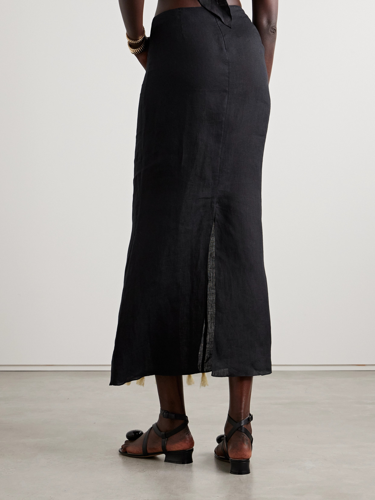 Bucanera Appliquéd Fringed Maxi