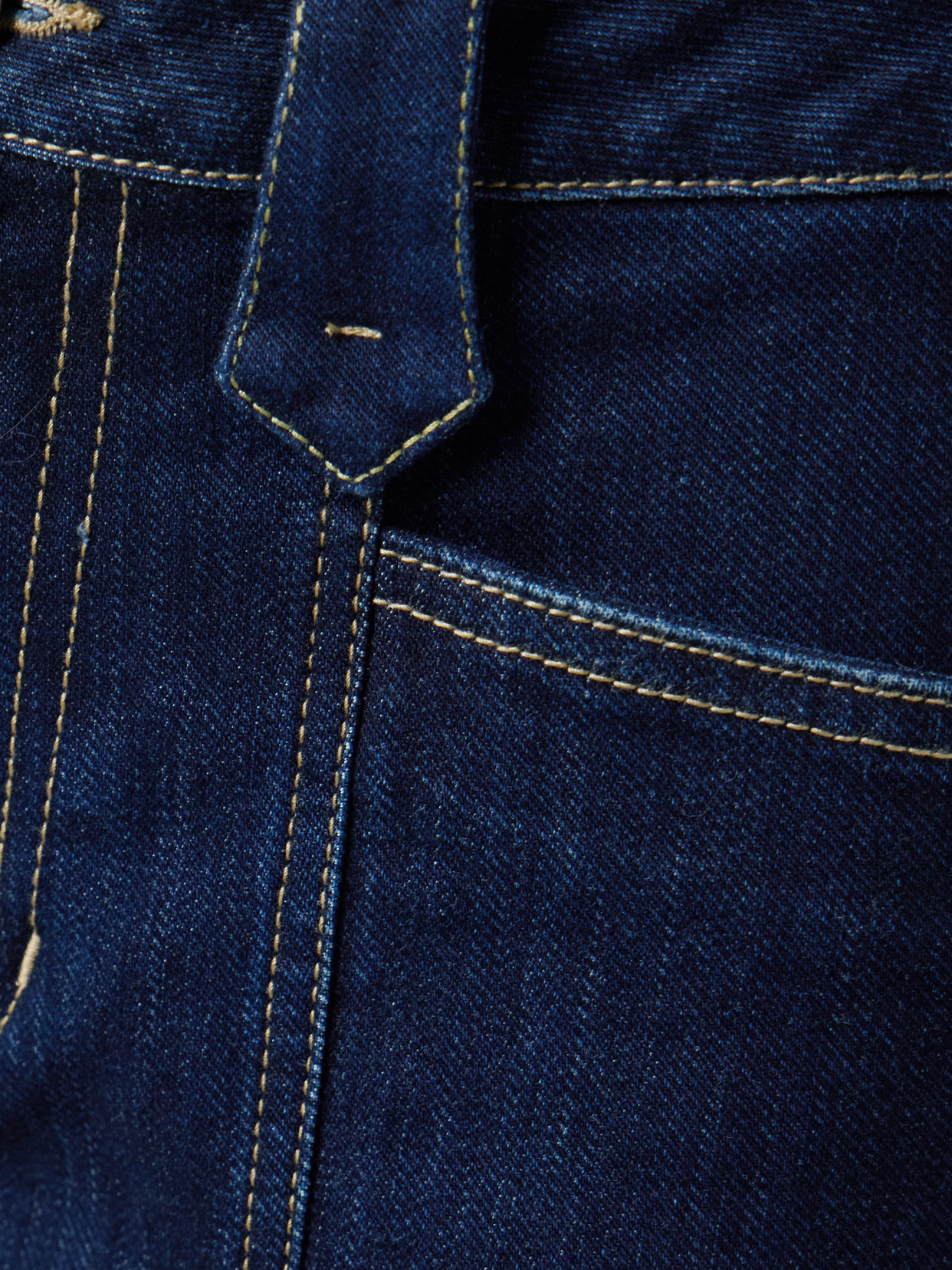 Johanna Ortiz A Navegar Seamed Denim Straight-leg Pants In Blue