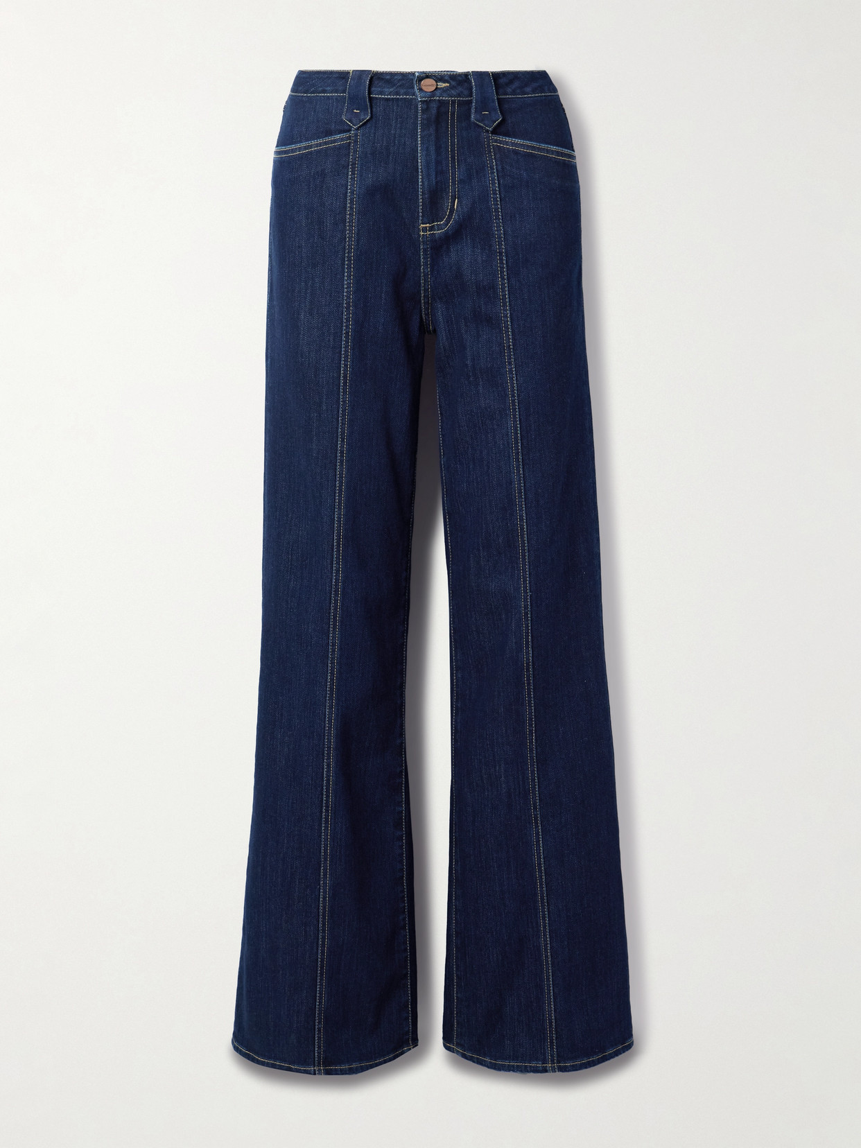 Shop Johanna Ortiz Navegar High-rise Wide-leg Jeans In Blue