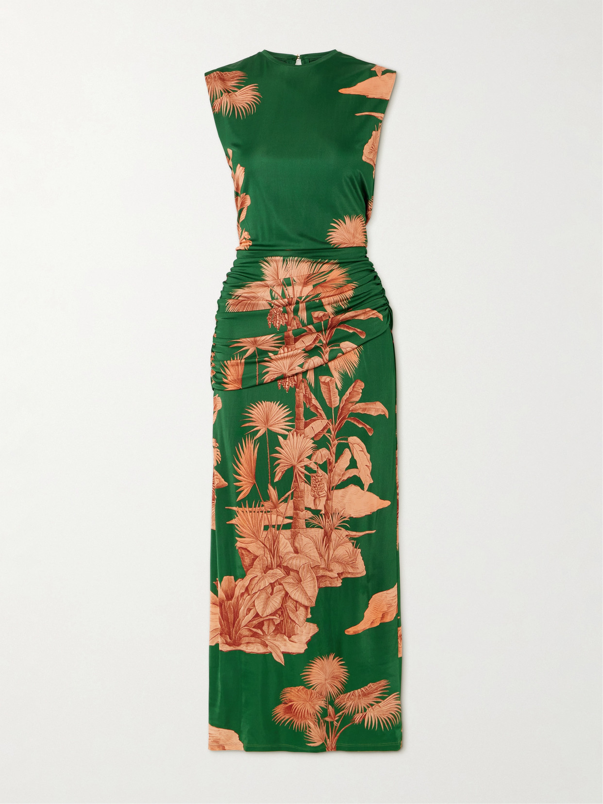 Johanna Ortiz - Finding The Way Ruched Floral-print Jersey Midi Dress - Green
