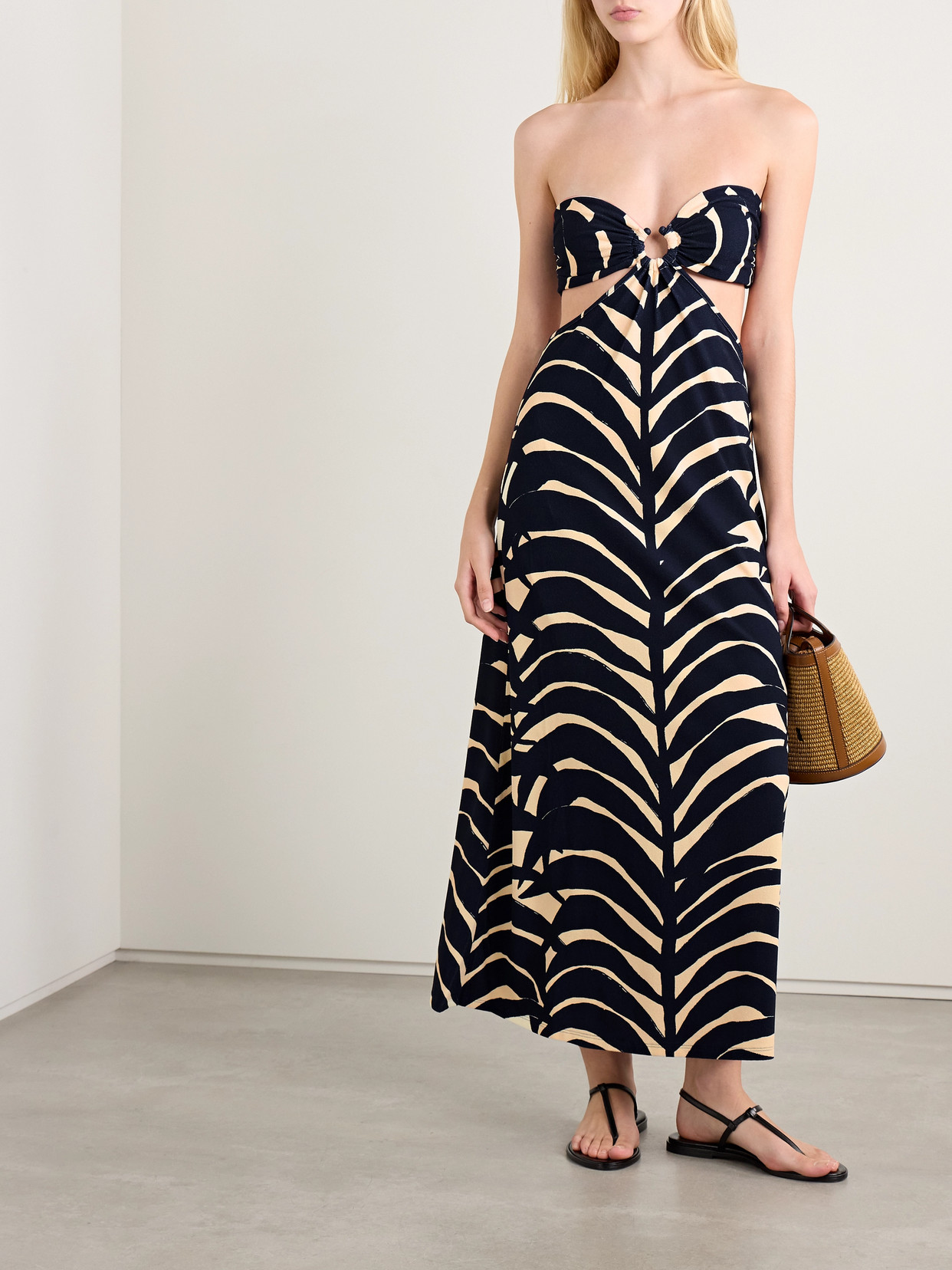 Johanna Ortiz Ocean Layers Printed Midi Dress