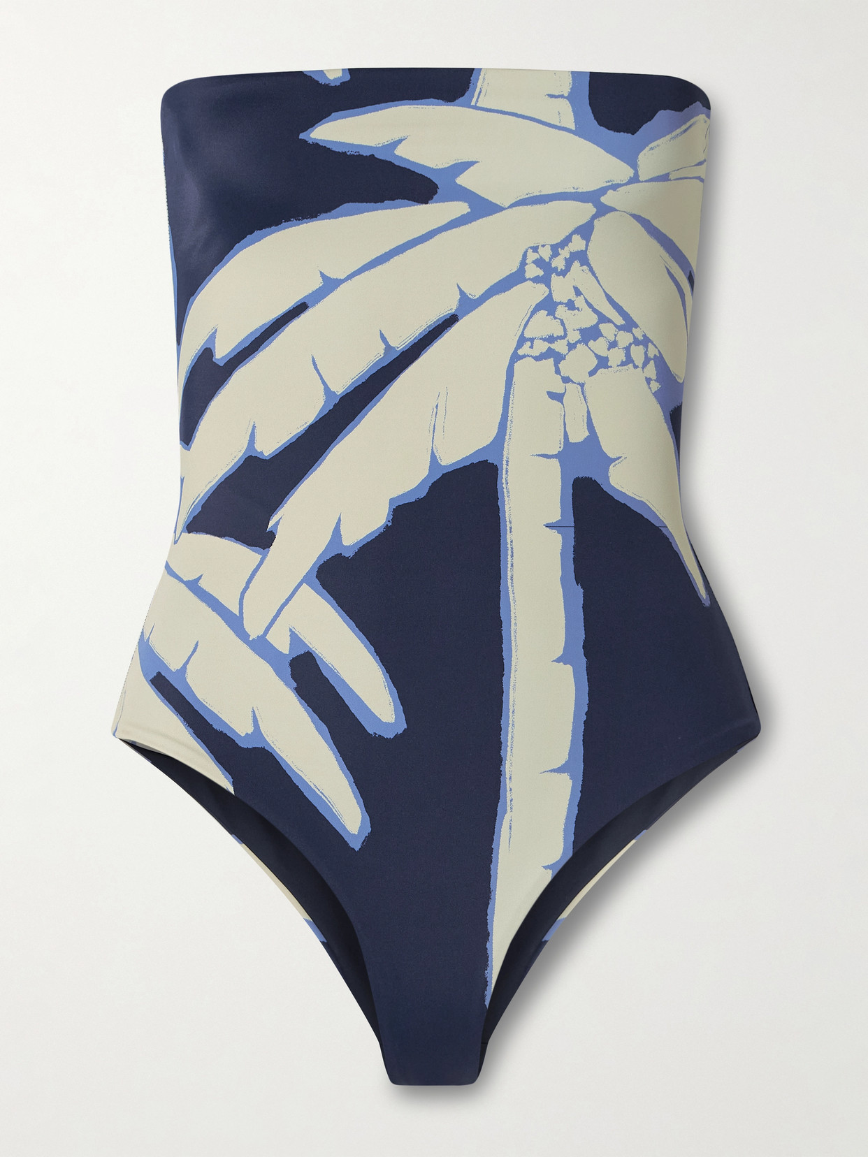 Johanna Ortiz Alta Mar One Piece In Swim Salty Palms Blue In Blue