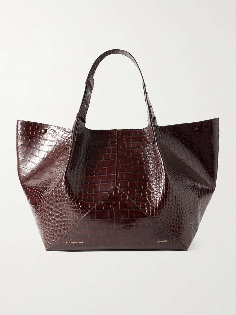 Victoria Beckham Jumbo W11 Croc-effect Leather Tote