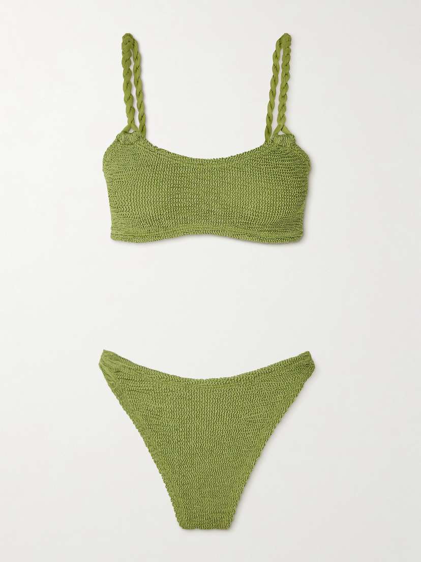 Hunza G Phoebe Metallic Seersucker Bikini