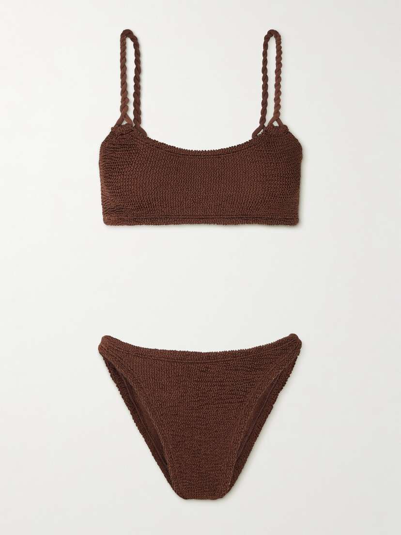 Hunza G Phoebe Metallic Seersucker Bikini